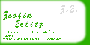 zsofia erlitz business card